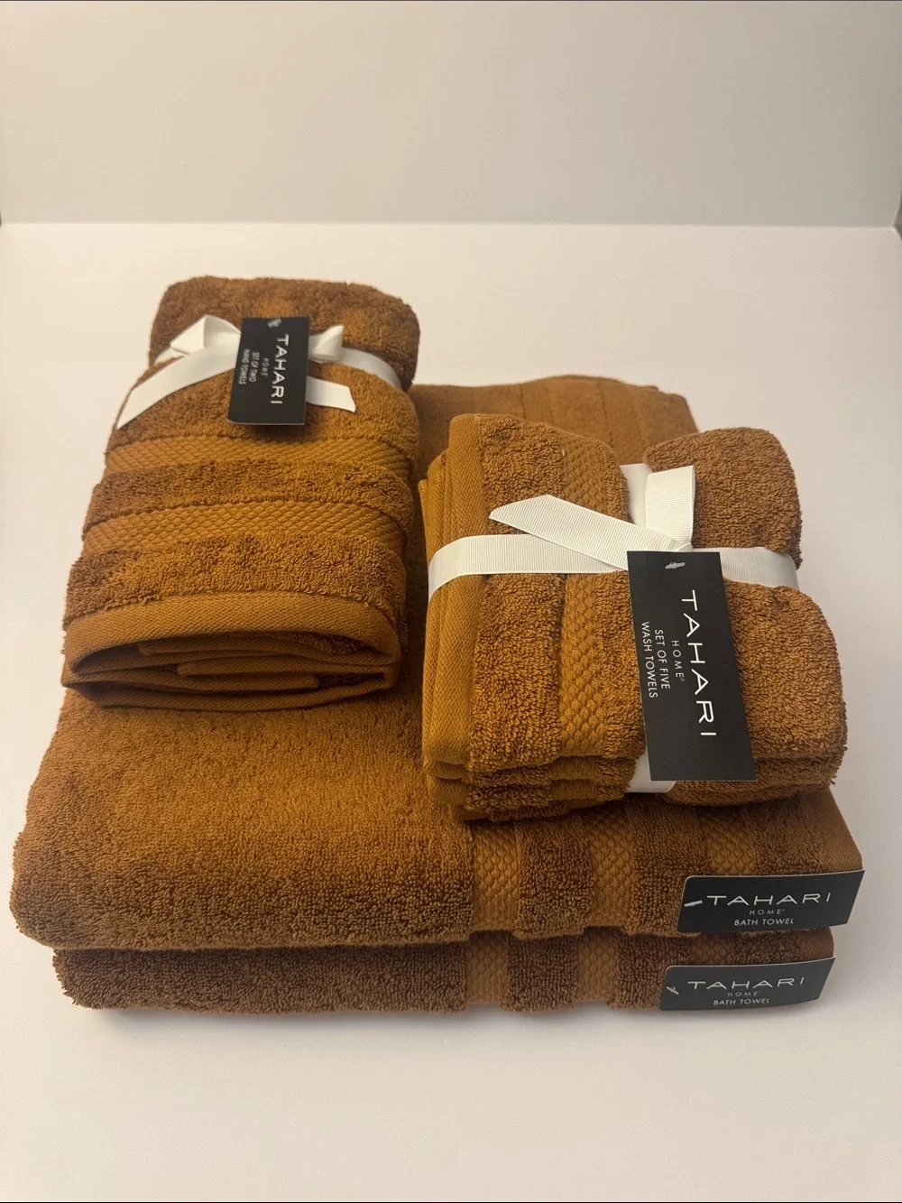 8pc TAHARI HOME 100% Cotton(EOD) Bath Towel Set - TCOPPER26